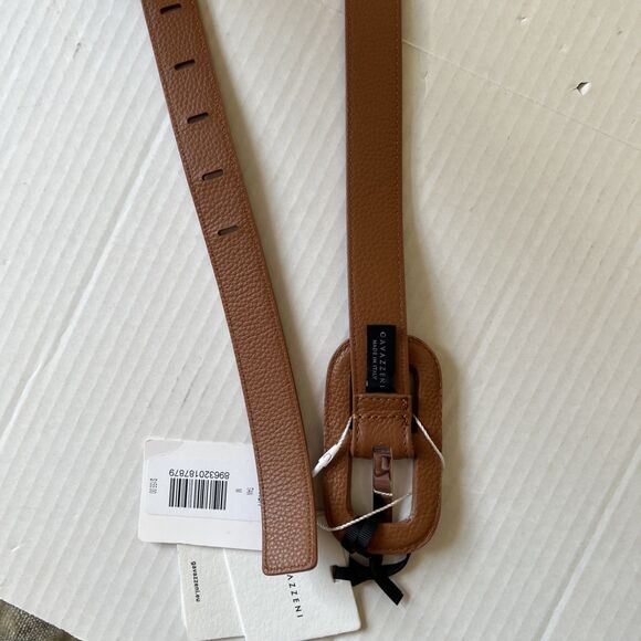 Veronica Beard/GAVAZZENI Leather Belt 90/M Lavanda Tan Brown Made in Italy NWT main image 6